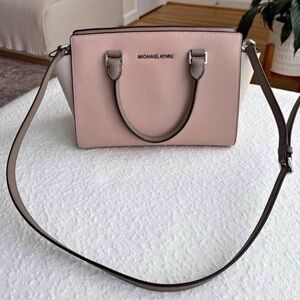 Michael Kors Pink and White Satchel